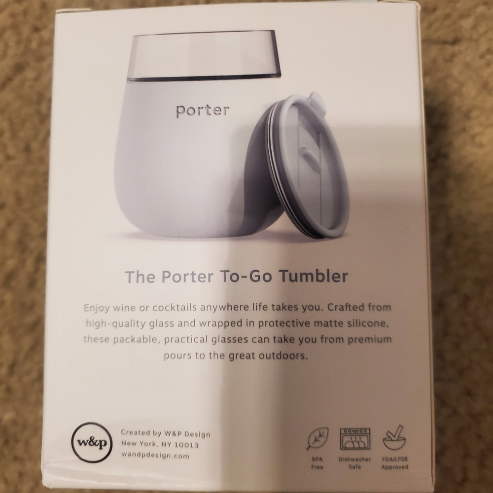 W & P 15 oz Porter To-Go Tumbler Glass Cup - Picture 3 of 3